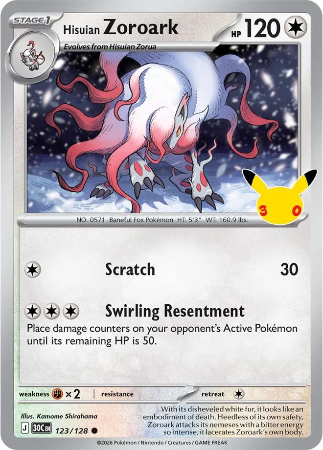 Hisuian Zoroark - 123/128 30th Celebration