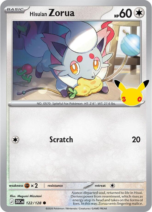 Hisuian Zorua - 122/128 30th Celebration