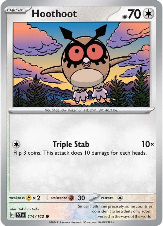 Hoothoot - 114/142 Stellar Crown Reverse Holo
