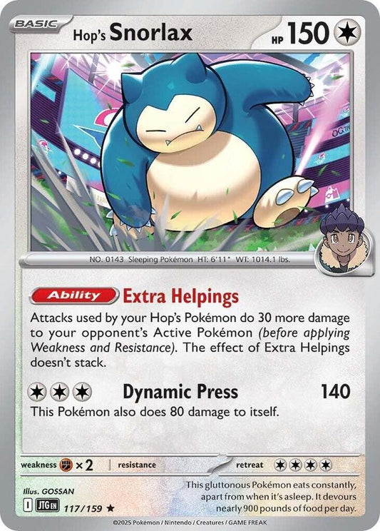 Hop's Snorlax - Journey Together 117/159 Holo Rare