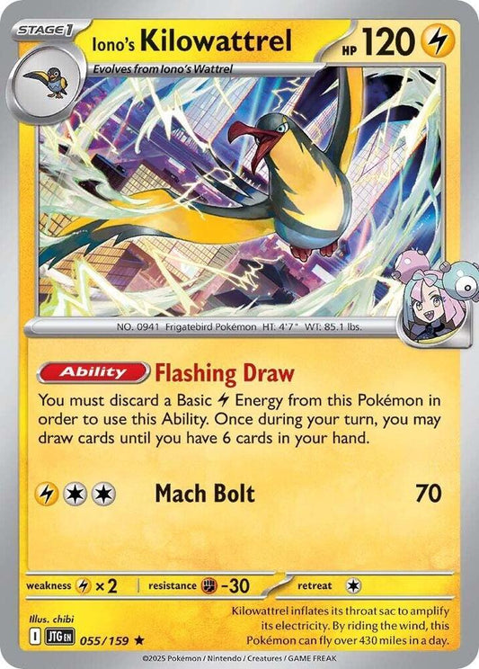 Iono's Kilowattrel - Journey Together 055/159 Holo Rare