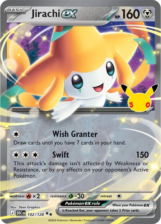 Jirachi ex - 102/128 30th Celebration