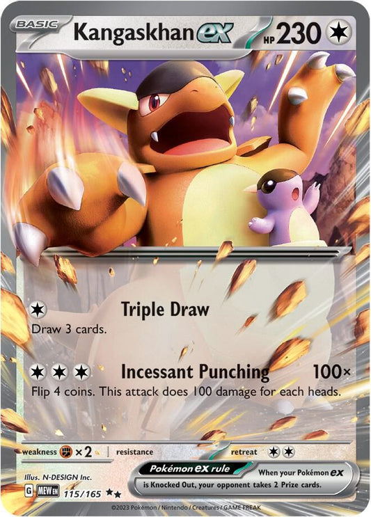 Kangaskhan EX - 115/165 Scarlet & Violet 151 Double Rare