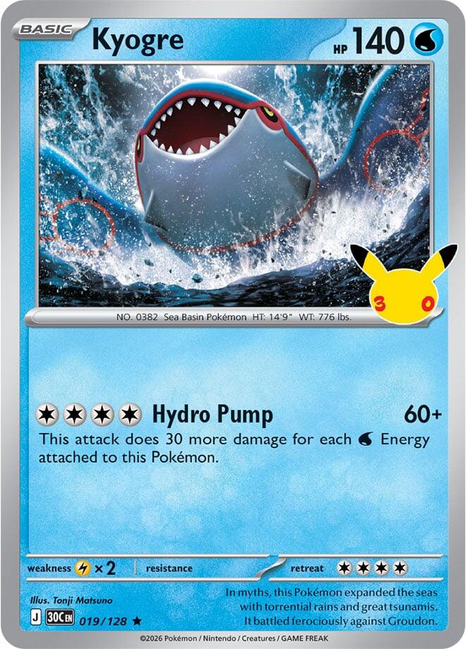 Kyogre - 019/128 30th Celebration