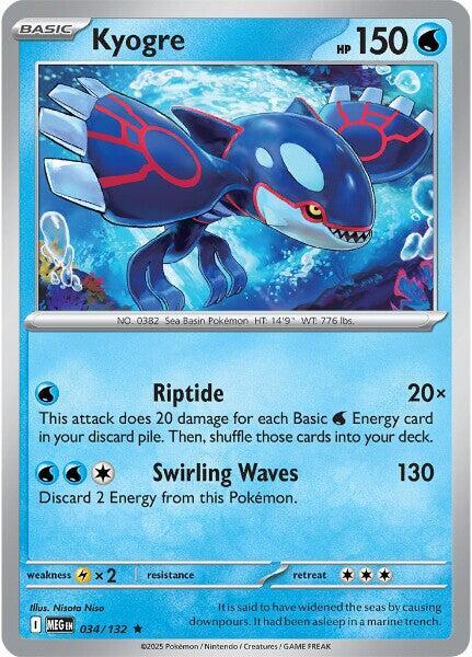Kyogre - 034/132 Mega Evolution Rare