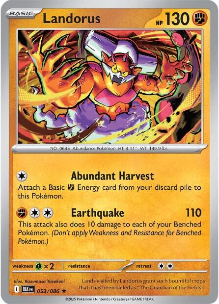 Landorus - Black Bolt 053/086 Holo Rare