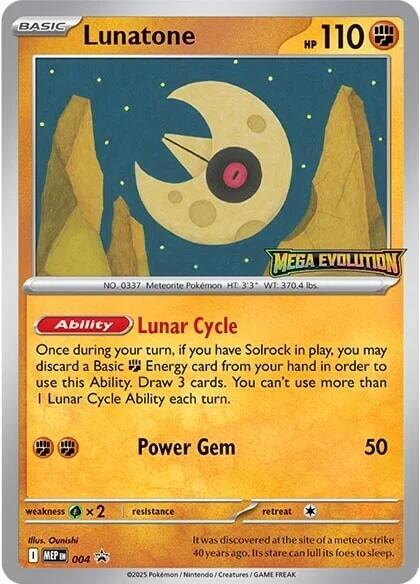 Lunatone - 004 Mega Evolution Promo Stamped
