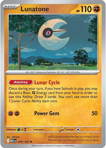 Lunatone - 074/132 Mega Evolution Rare