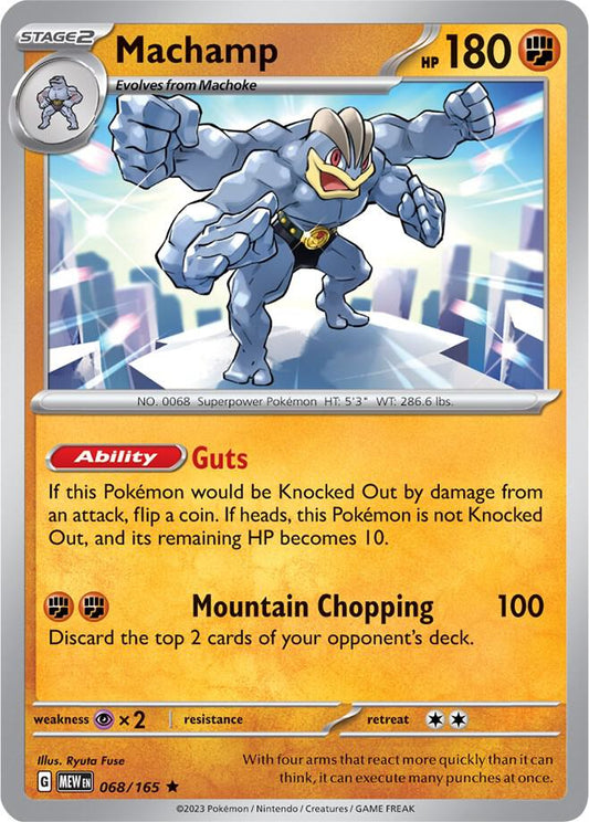 Machamp - Scarlet & Violet 151 / 068/165 Holo Rare