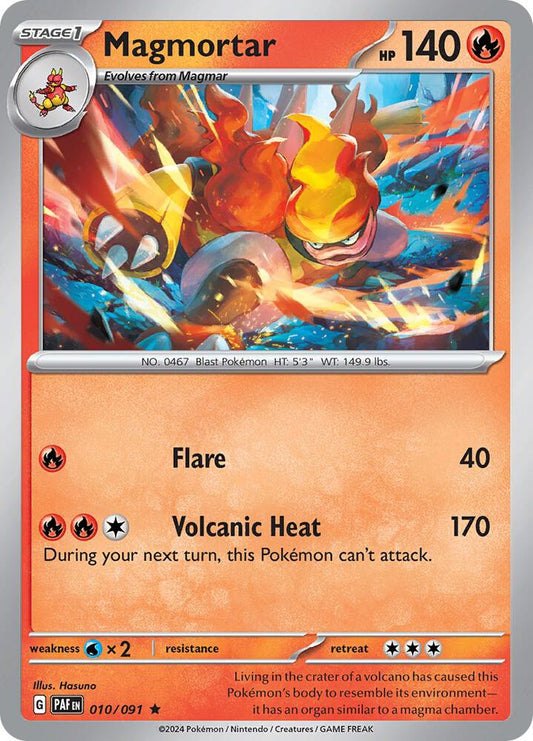 Magmortar - Paldean Fates 010/091 Holo Rare
