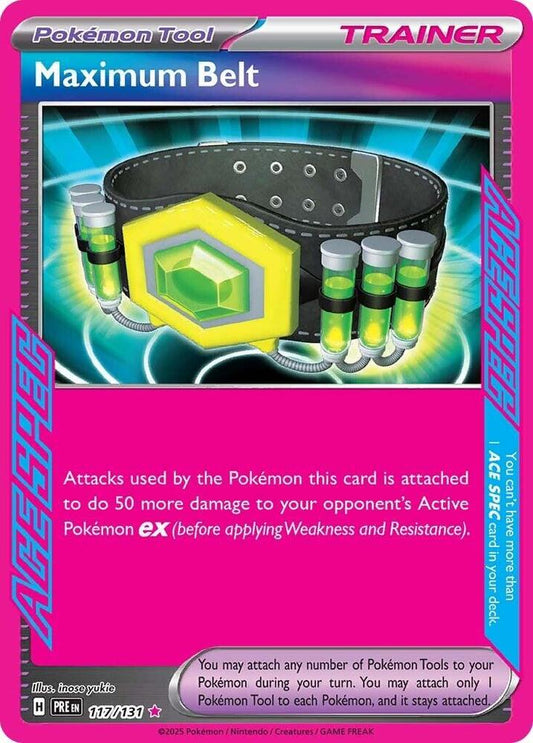 Maximum Belt - Prismatic Evolutions 117/131 Ace Spec Rare