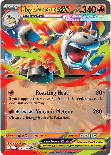 Mega Camerupt EX - 022/132 Mega Evolution Double Rare