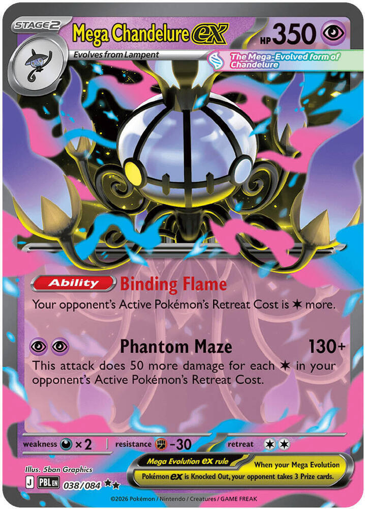 Mega Chandelure ex - 038/084 Pitch Black