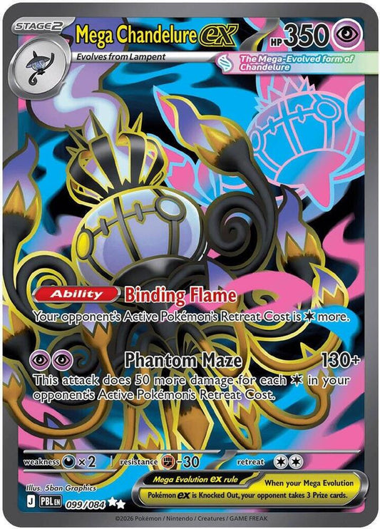 Mega Chandelure ex - 099/084 Pitch Black Ultra Rare