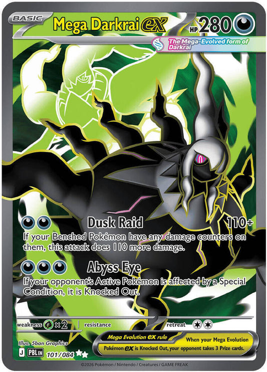 Mega Darkrai ex - 101/084  Pitch Black Ultra Rare