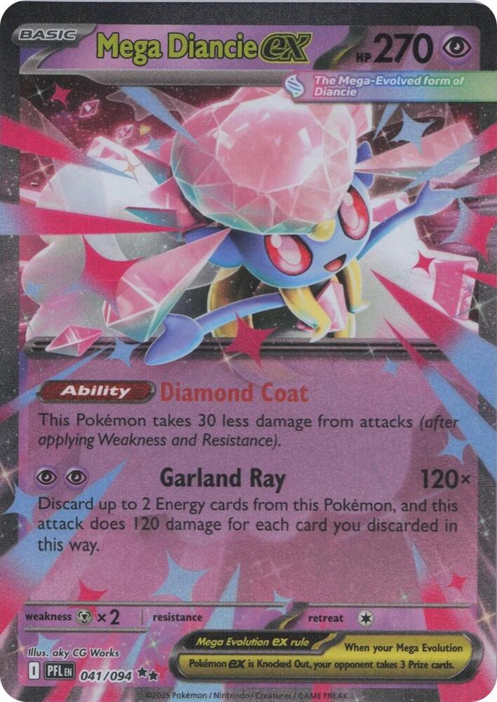 Mega Diancie ex - 041/094 Phantasmal Flames Double Rare