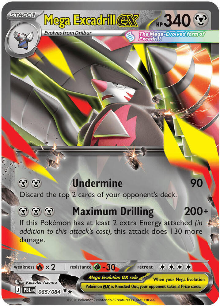 Mega Excadrill ex - 065/084 Pitch Black