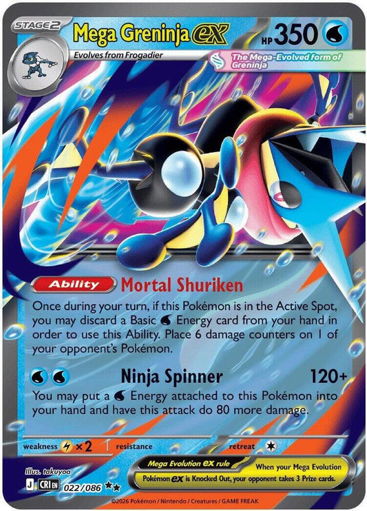 Mega Greninja ex - 022/086 Chaos Rising