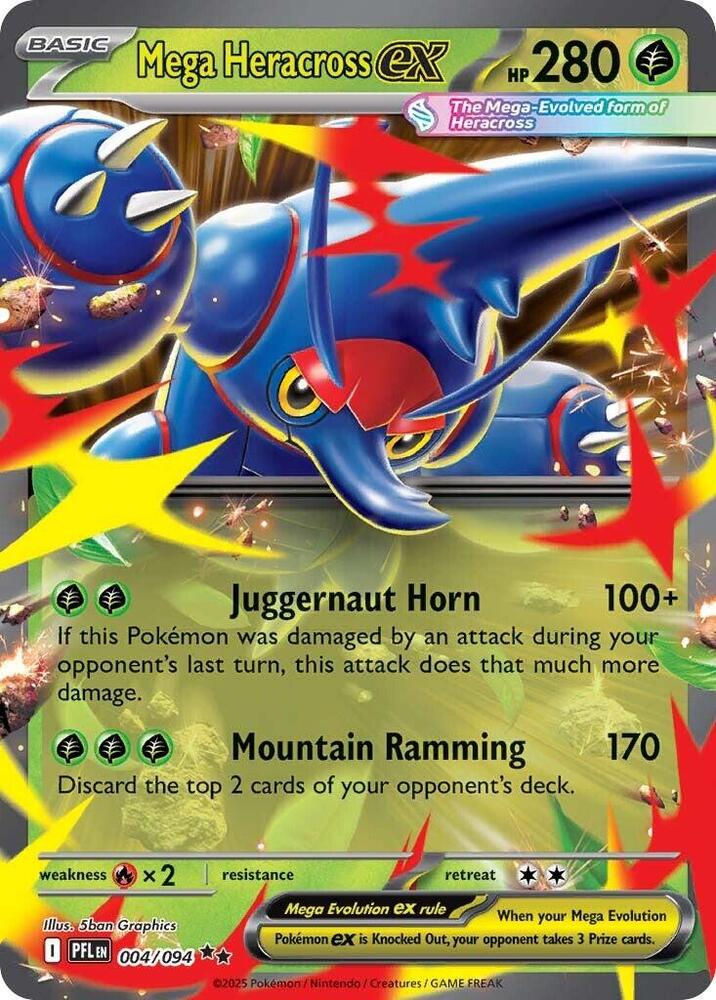 Mega Heracross ex - 004/094 Phantasmal Flames