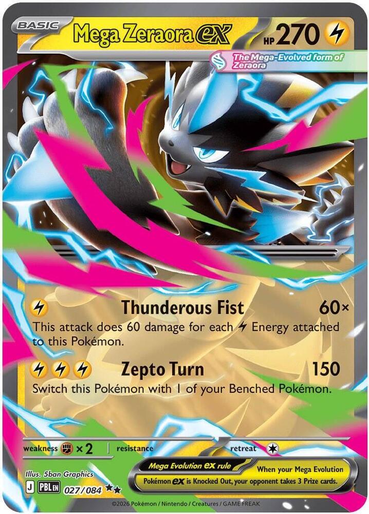 Mega Zeraora ex - 027/084 Pitch Black