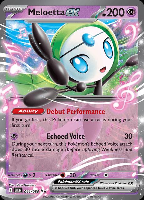 Meloetta EX - Black Bolt 044/086 Double Rare