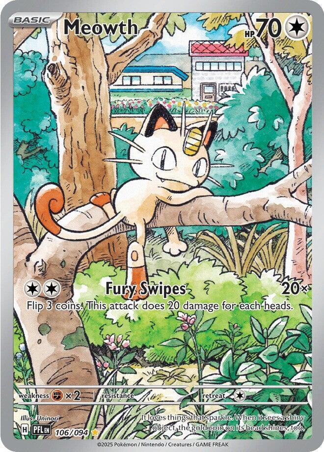 Meowth - 106/094 Phantasmal Flames Illustration Rare