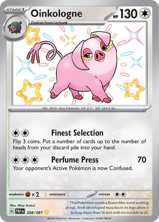 Oinkologne - Paldean Fates 208/091 Shiny Rare