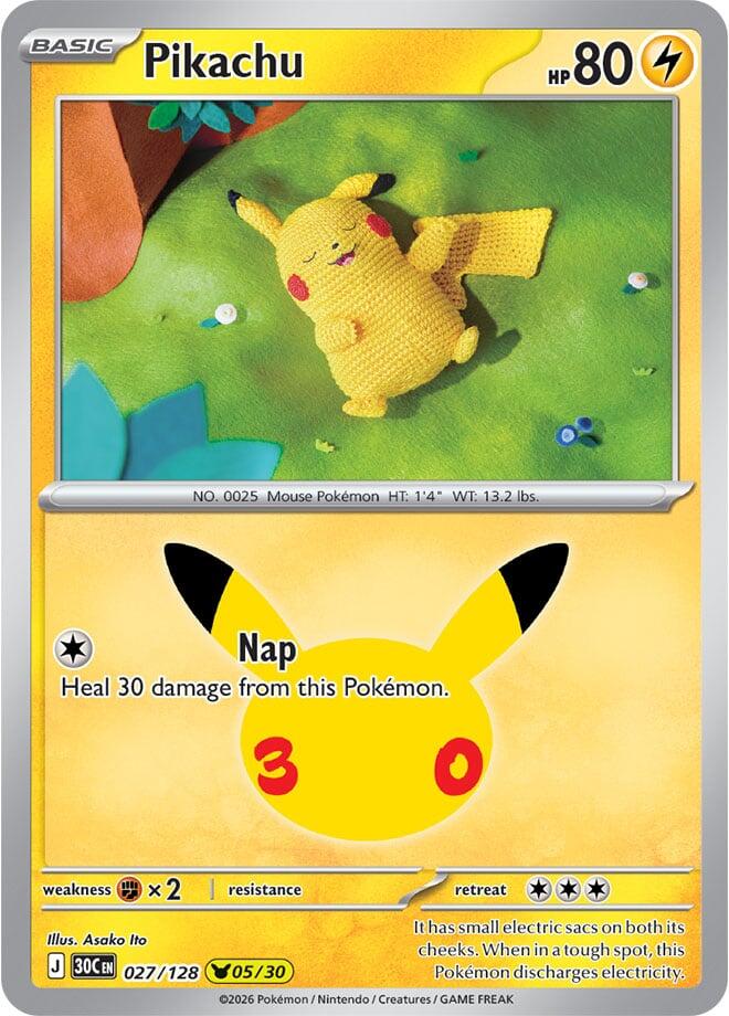 Pikachu 05 - 027/128 30th Celebration