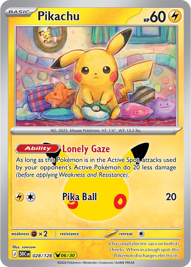 Pikachu 06 - 028/128 30th Celebration