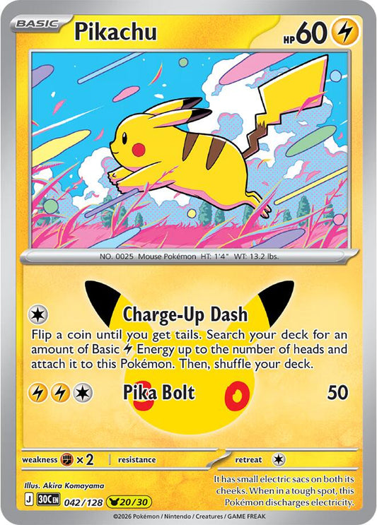 Pikachu 20 - 042/128 30th Celebration
