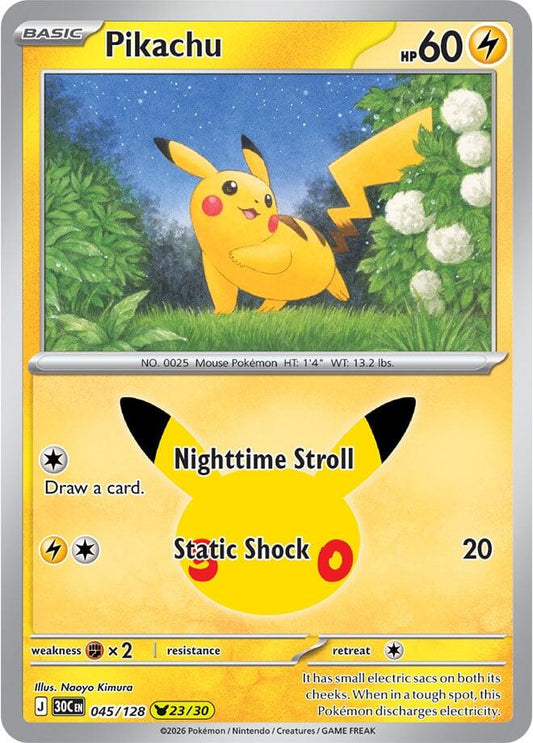 Pikachu 23 - 045/128 30th Celebration