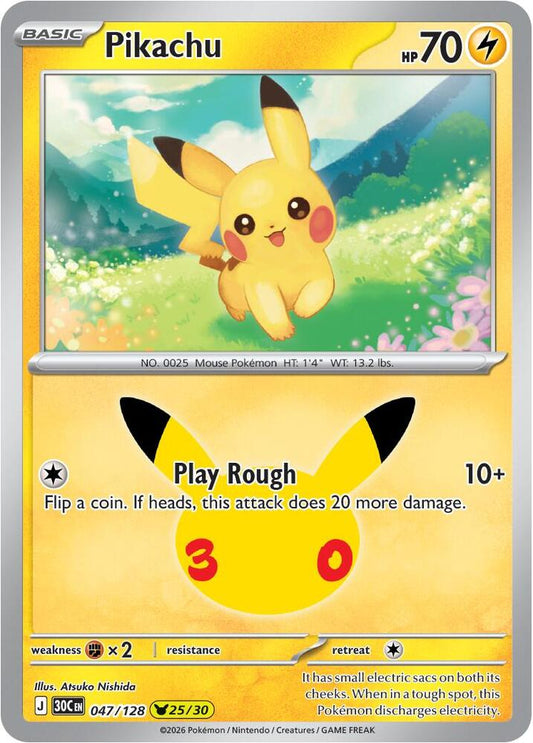 Pikachu 25 - 047/128 30th Celebration