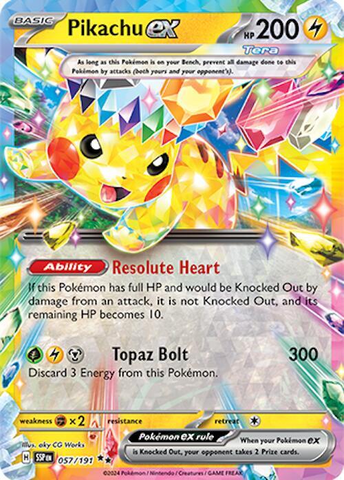 Pikachu ex - 057/191 Surging Sparks Double Rare