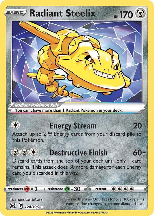 Radiant Steelix - Lost Origin 124/196 Radiant Rare