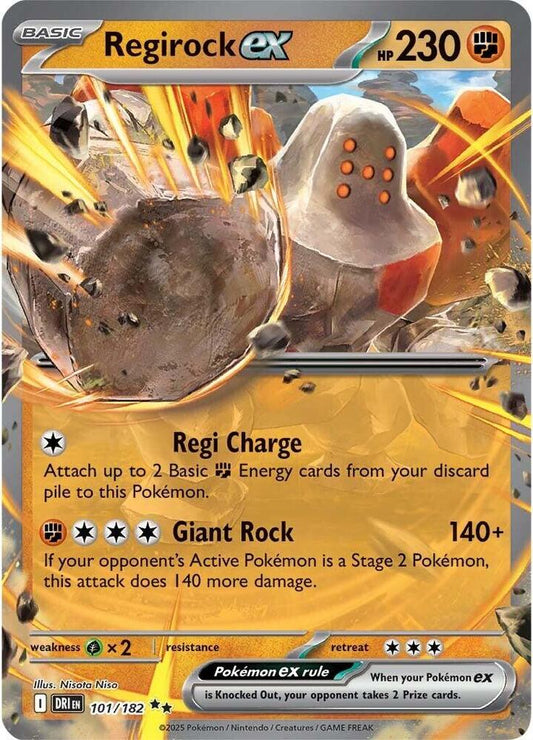 Regirock EX - 101/182 Destined Rivals Double Rare