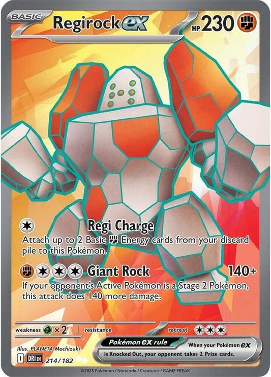 Regirock ex - 214/182 Destined Rivals Ultra Rare Español