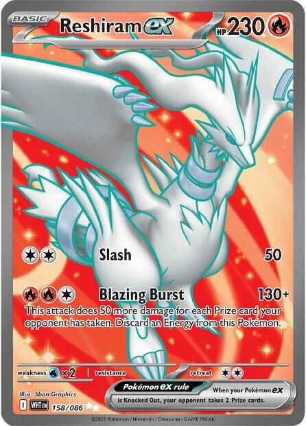 Reshiram ex - 158/086 White Flare Ultra Rare
