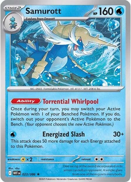 Samurott - White Flare 023/086 Holo Rare