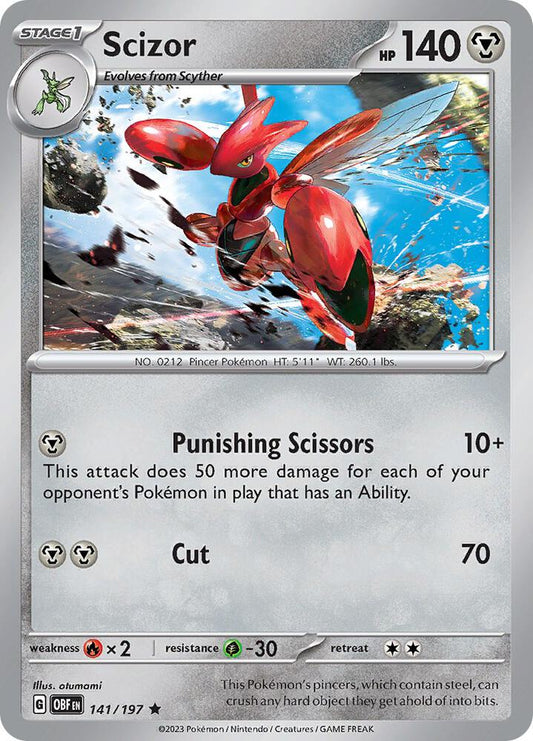 Scizor - Obsidian Flames 141/197 Holo Rare