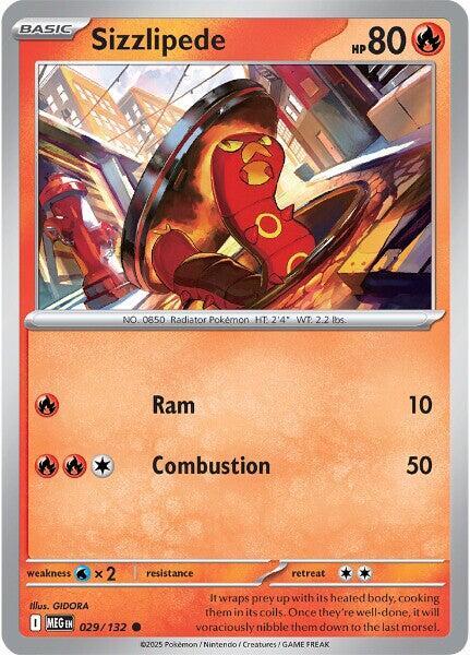 Sizzlipede - 029/132 Mega Evolution Common