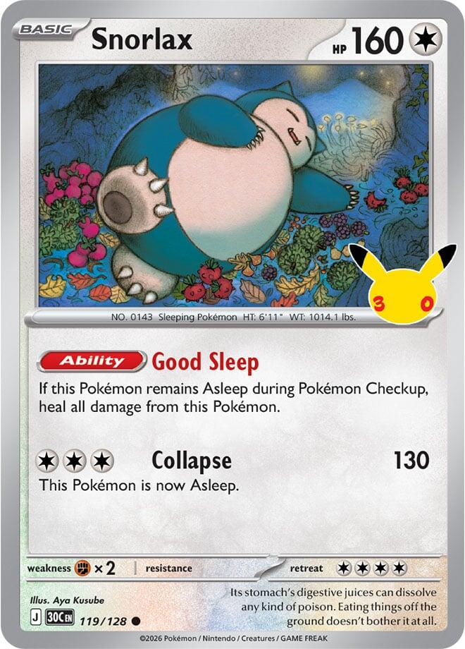 Snorlax - 119/128 30th Celebration