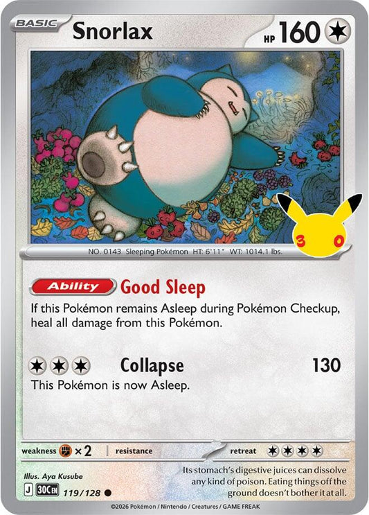 Snorlax - 119/128 30th Celebration
