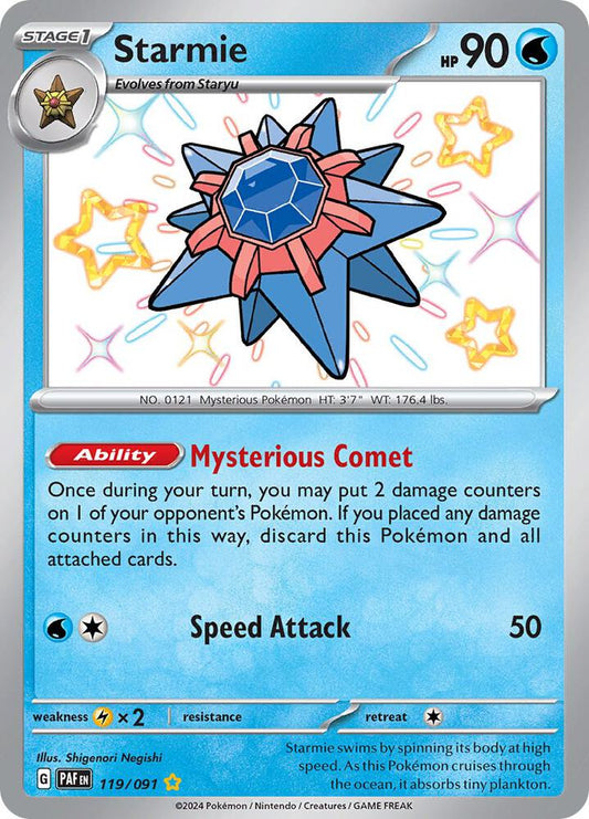Starmie - Paldean Fates 119/091 Shiny Rare