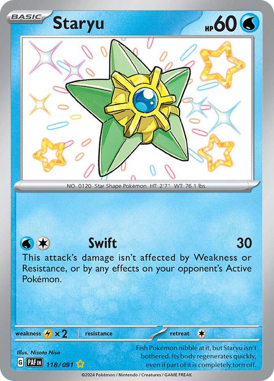 Staryu - Paldean Fates 118/091 Shiny Rare