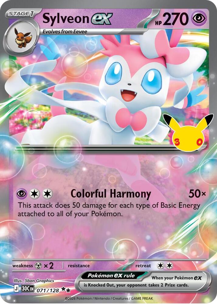 Sylveon ex - 071/128 30th Celebration