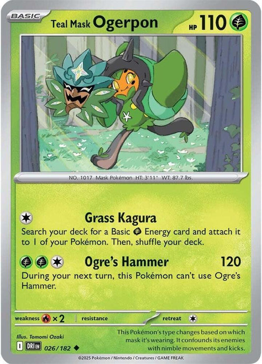 Teal Mask Ogerpon - Destined Rivals 026/182 Uncommon