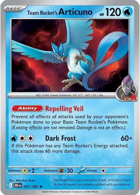 Team Rocket's Articuno - Destined Rivals 051/182 Holo Rare