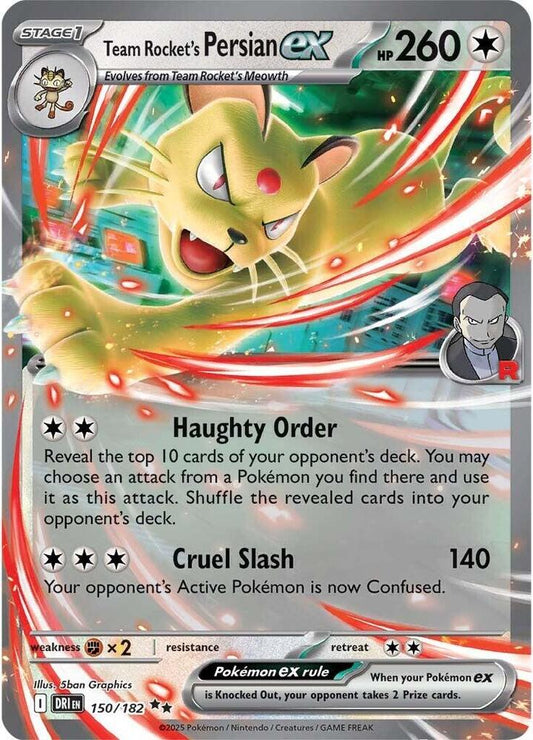 Team Rocket's Persian EX - 150/182 Destined Rivals Double Rare