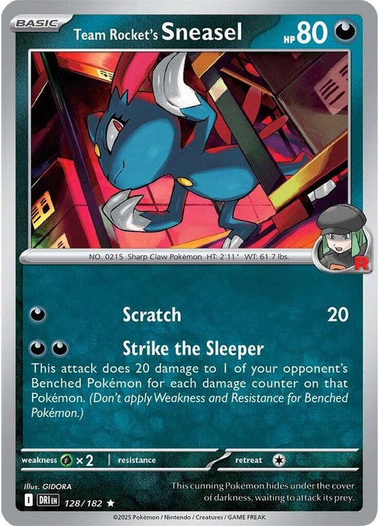 Team Rocket's Sneasel - Destined Rivals 128/182 Holo Rare