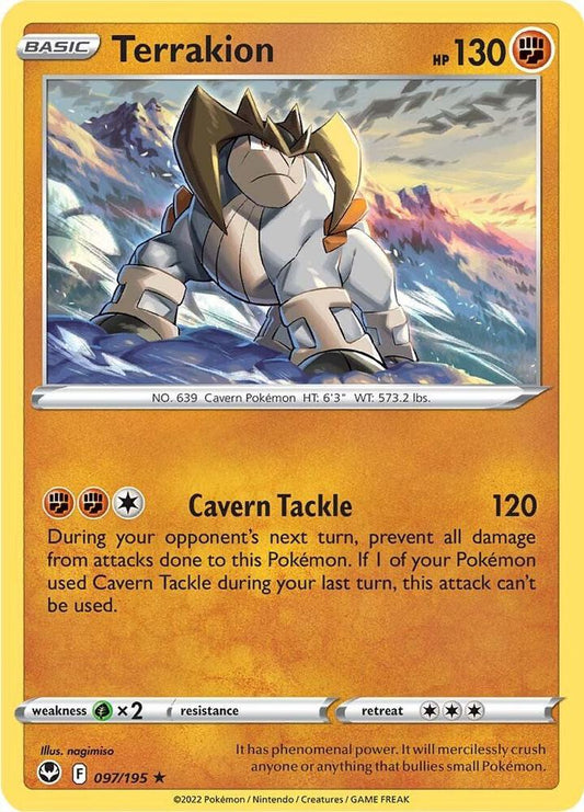Terrakion - Silver Tempest 097/195 Holo Rare